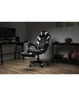 Gaming Chairs For Adults With Headrest Pillow - White