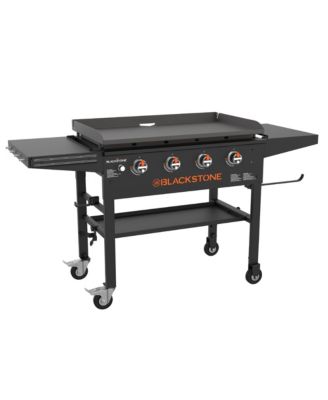Omnivore 36 Inch 4 Burner Outdoor Propane Gas Grill with Side Shelves