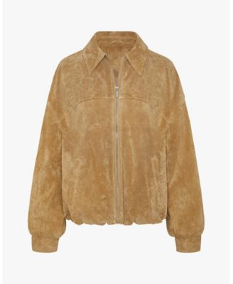 Women's Premium Suede Bomber Jacket