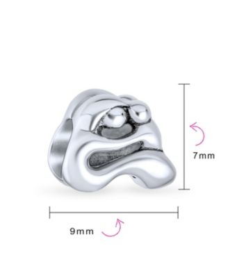 Set of 2 Mother Loving Family & Flower Daisy CZ Heart 'My Wife' Charm Bead Sterling Silver for European Bracelet