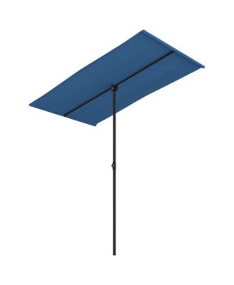 Garden Parasol Azure blue 100% polyester, aluminum Large