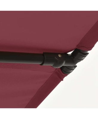 Garden Parasol Bordeaux Red Polyester, Aluminum 78.7 x 59.1 in