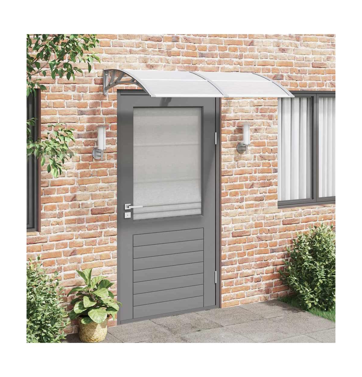 Door Canopy Grey Polycarbonate, Abs, Aluminum Standard Durable