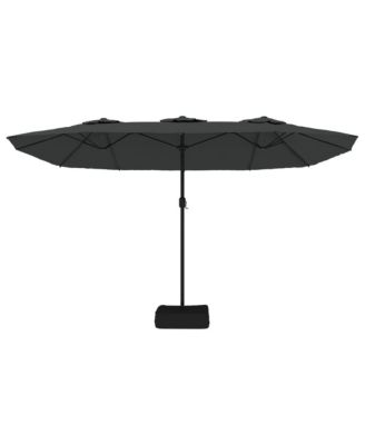 Garden Parasol Anthracite Polyester, Powder-Coated Iron