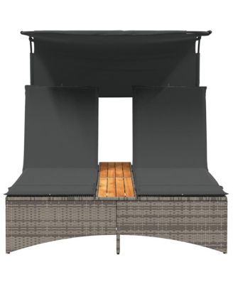 Patio Double Sun Lounger Gray