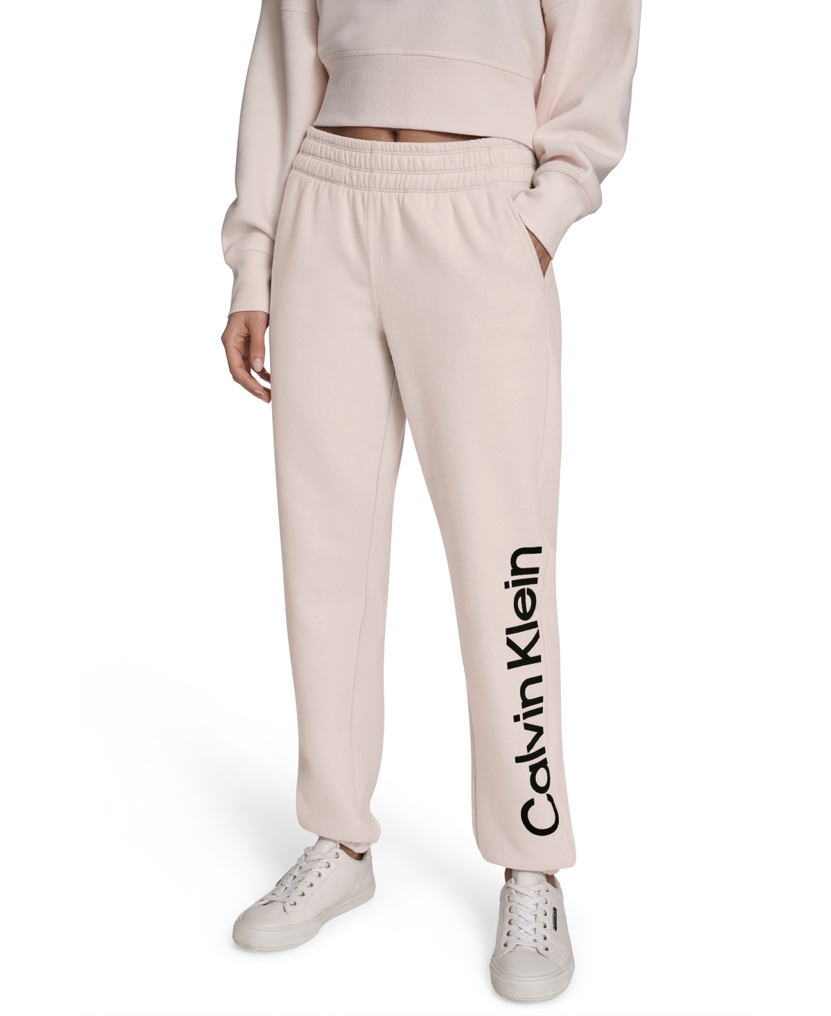 Calvin Klein Women's Performance Flocked Logo Jogger Sweatpants