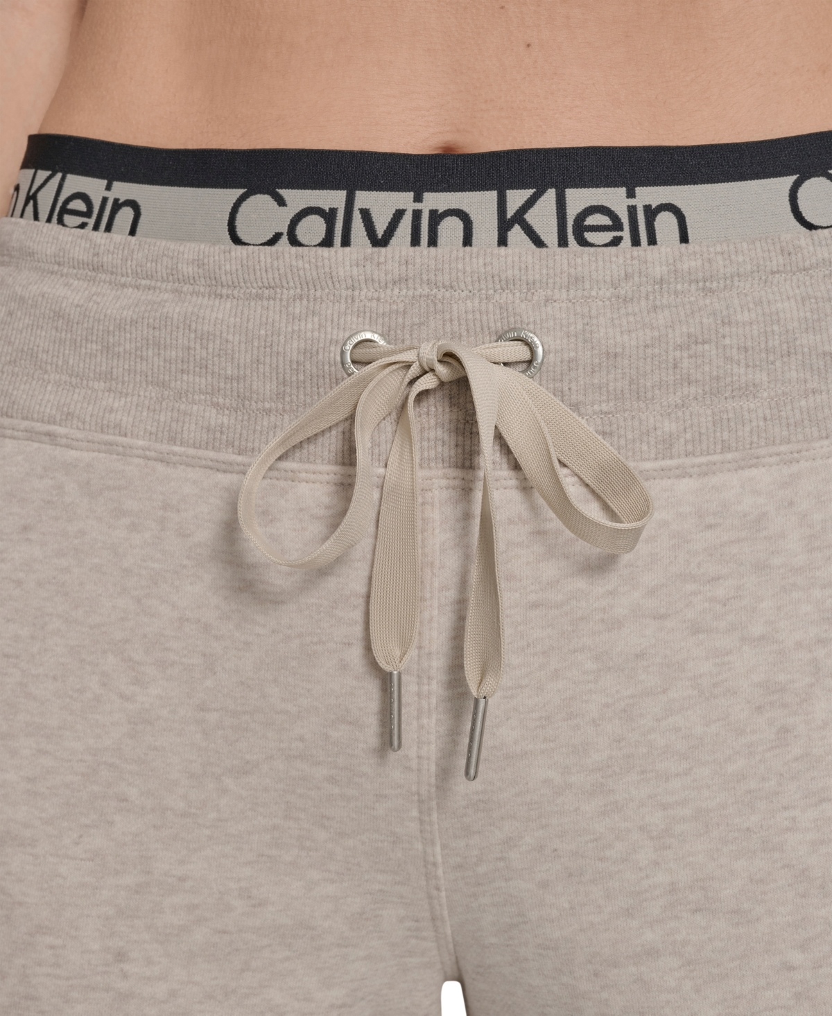 Calvin Klein Women's Performance Logo Stripe Jogger Sweatpants In Neutral