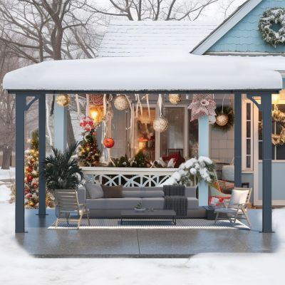 12'x8' Wall Mounted Gazebos Pergola