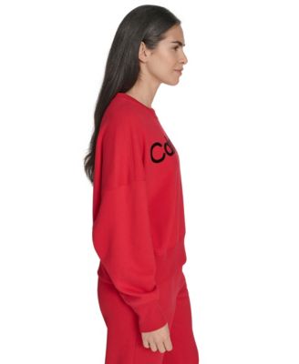 Women's Performance Flocked Logo Pull-On Sweatshirt