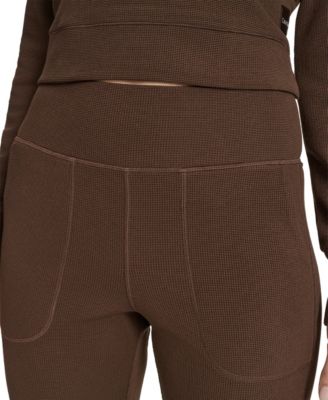 Calvin Klein Women's Tech Waffle-Knit Flare-Leg Pants