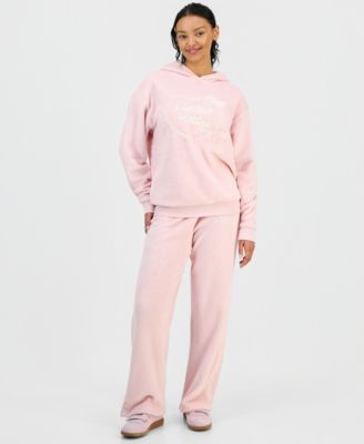 Juniors' Hello Kitty Graphic Plush Hoodie 