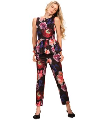 Women's Satin Peplum Sleeveless Top