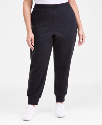 Plus Size Studded Jogger Sweatpants, Macy's Exclusive 