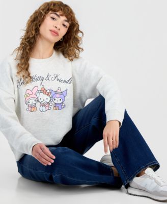 Juniors' Hello Kitty & Friends Fleece Crewneck Sweatshirt