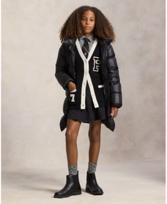 Girls' 2T-6X Hooded Long Jacket