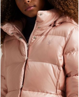 Girls 7-16 Metallic Hooded Long Sleeves Jacket