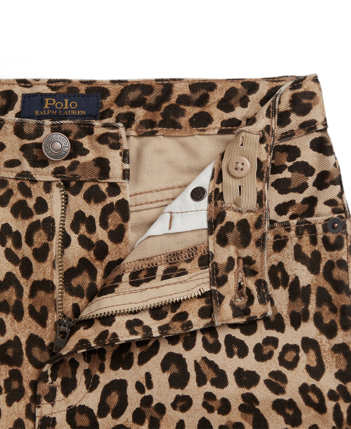 Polo Ralph Lauren Girls 7-16 Leopard-Print Wide-Leg Jeans
