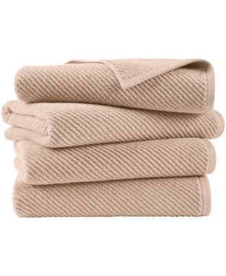 Diagonal Ribbed Cotton 4-Pc. Bath Towel Set