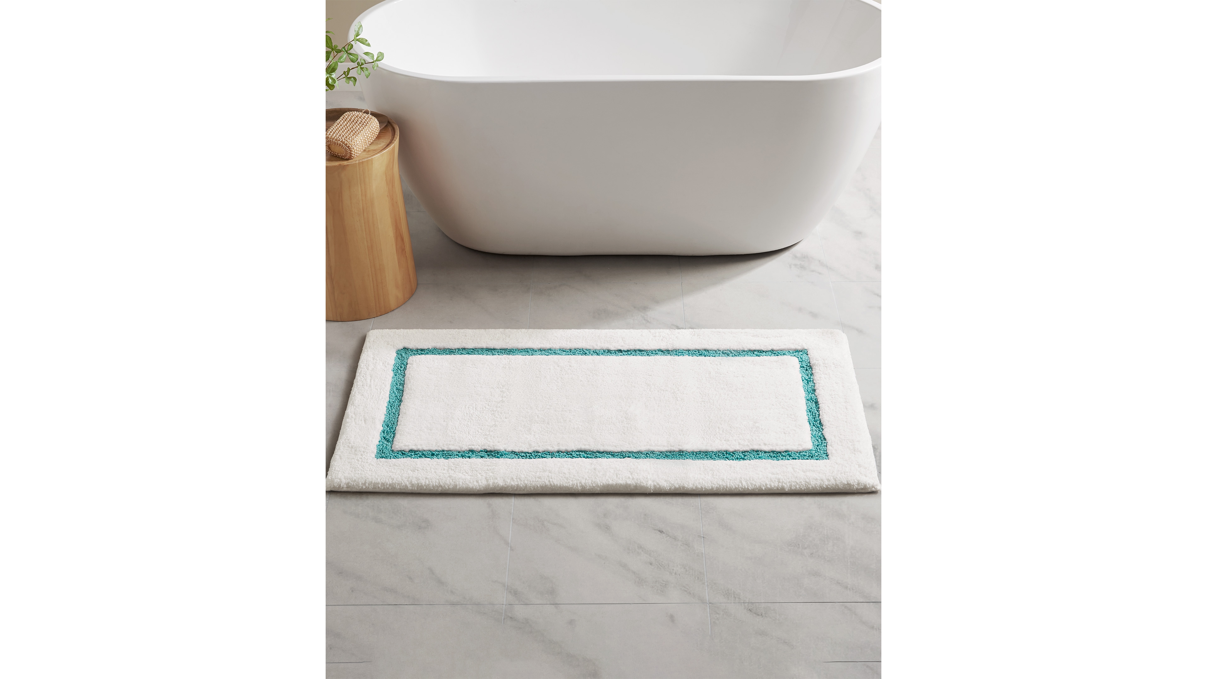 Madison Park Roan Border Tufted Bath Rug, 24" x 48"