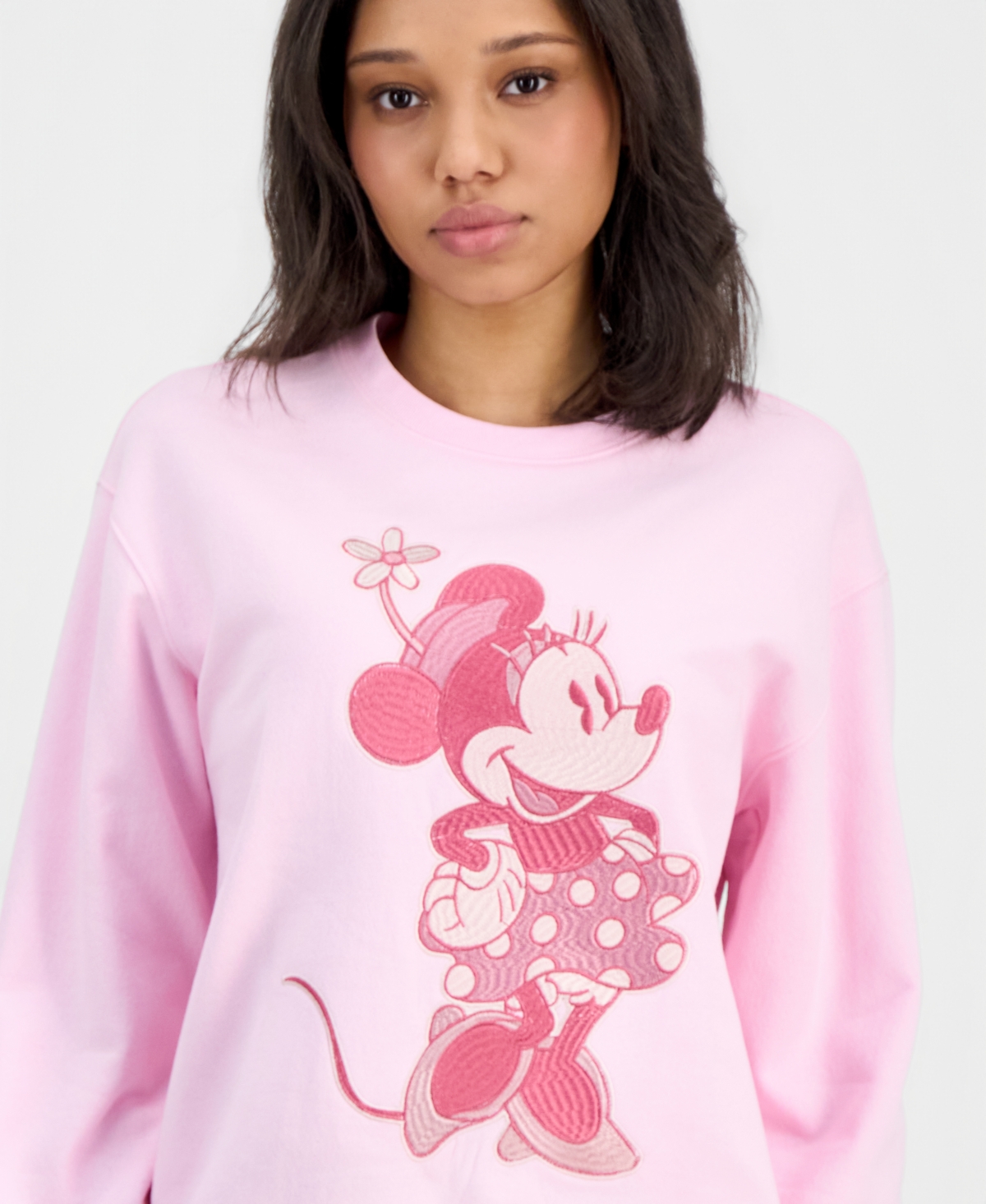 Minnie Mouse Juniors' Embroidered Sweatshirt