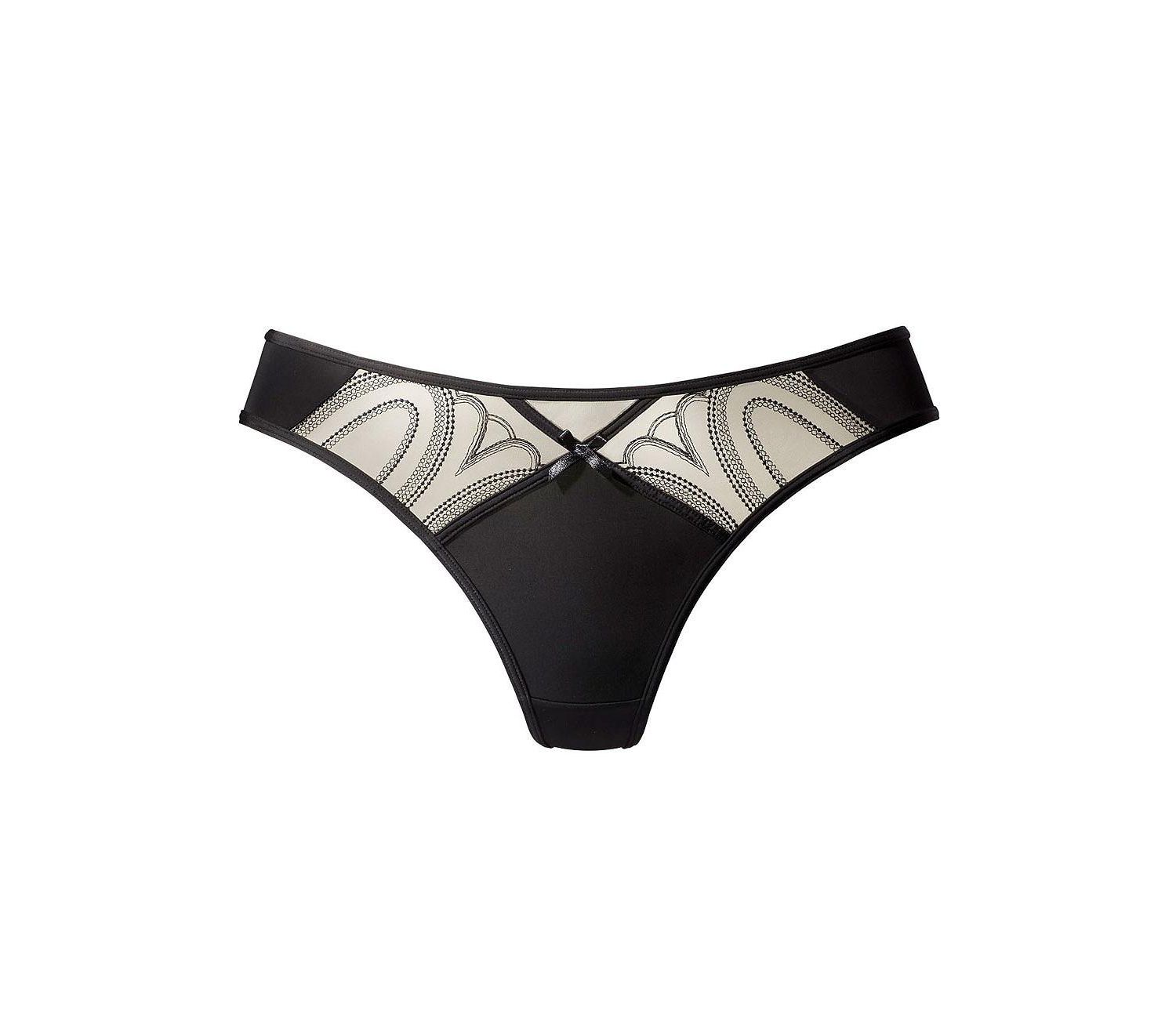 Women's Lace Insert Minimal-Coverage Thong Underwear