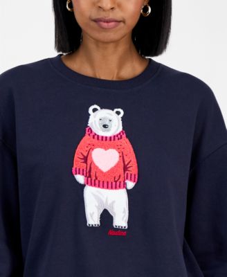 Women's Bear-Graphic Crewneck Sweatshirt