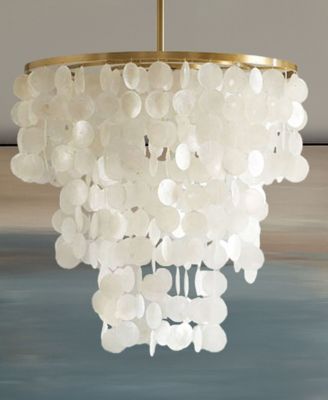 Isla Dimmable Layered Capiz Chandelier