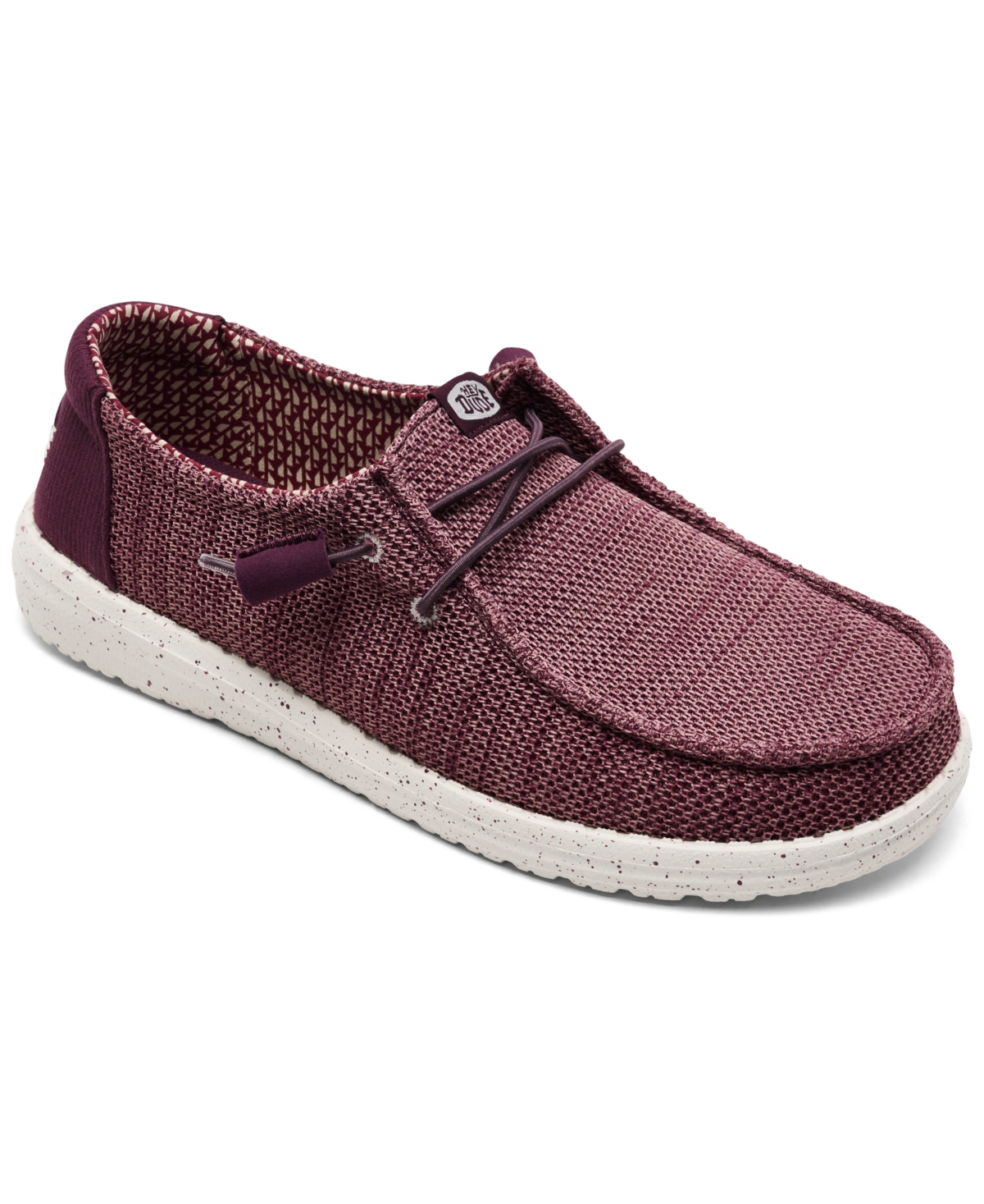 Hey Dude Women's Wendy Stretch Sox Casual Sneakers From Finish Line In Burgundy