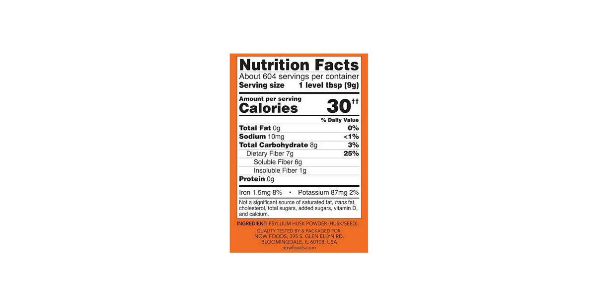 Now Foods Psyllium Husk Powder, 12 lb