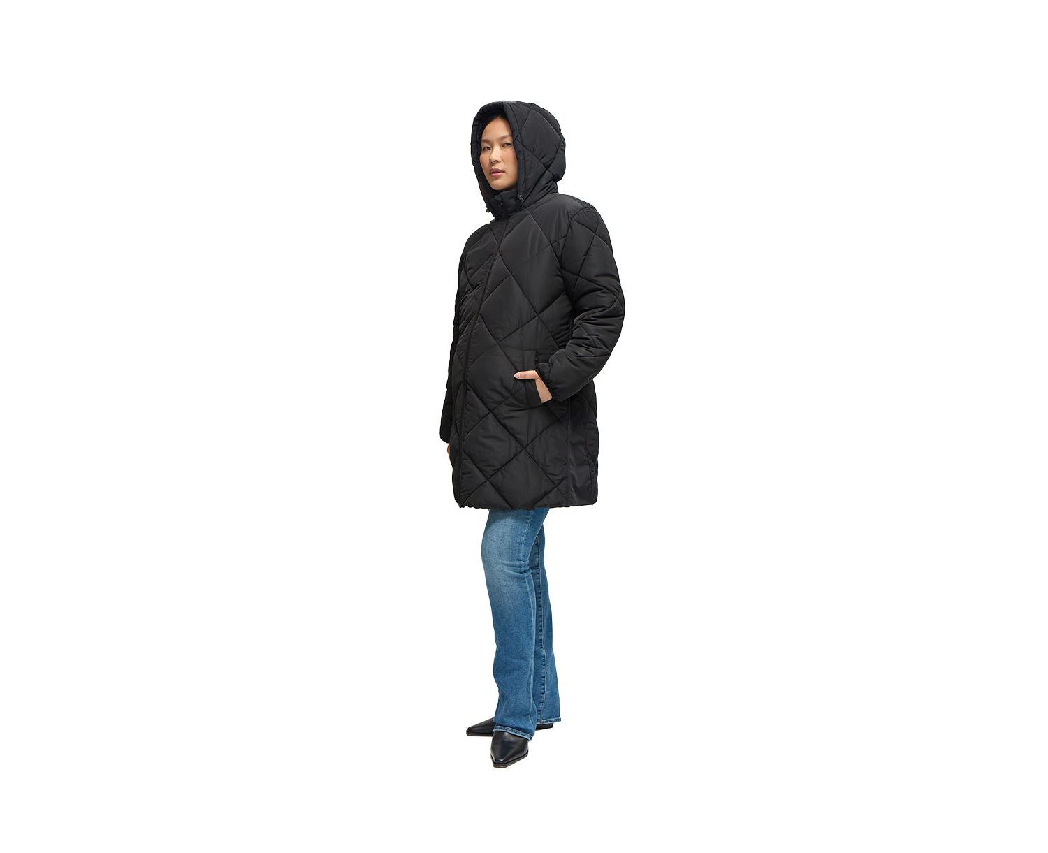 Maternity Ingrid + Isabel Longline Puffer Jacket with Removable Babywearing Cocoon Insert