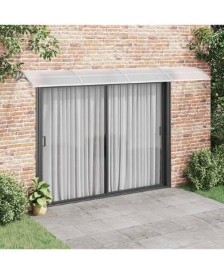 Door Canopy Grey Polycarbonate 157.5 x 39.4 in Durable