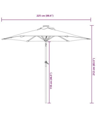 Garden Parasol Anthracite Steel, Polyester Large Tiltable
