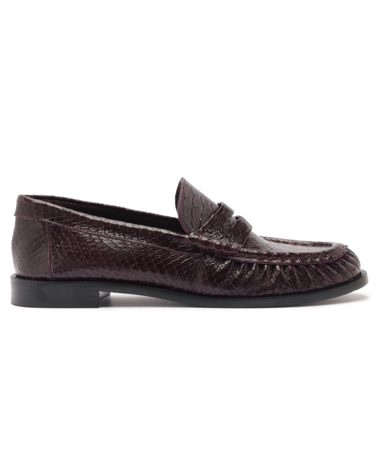 Schutz Tyche Genuine Calf Hair Penny Loafer In Burgundy
