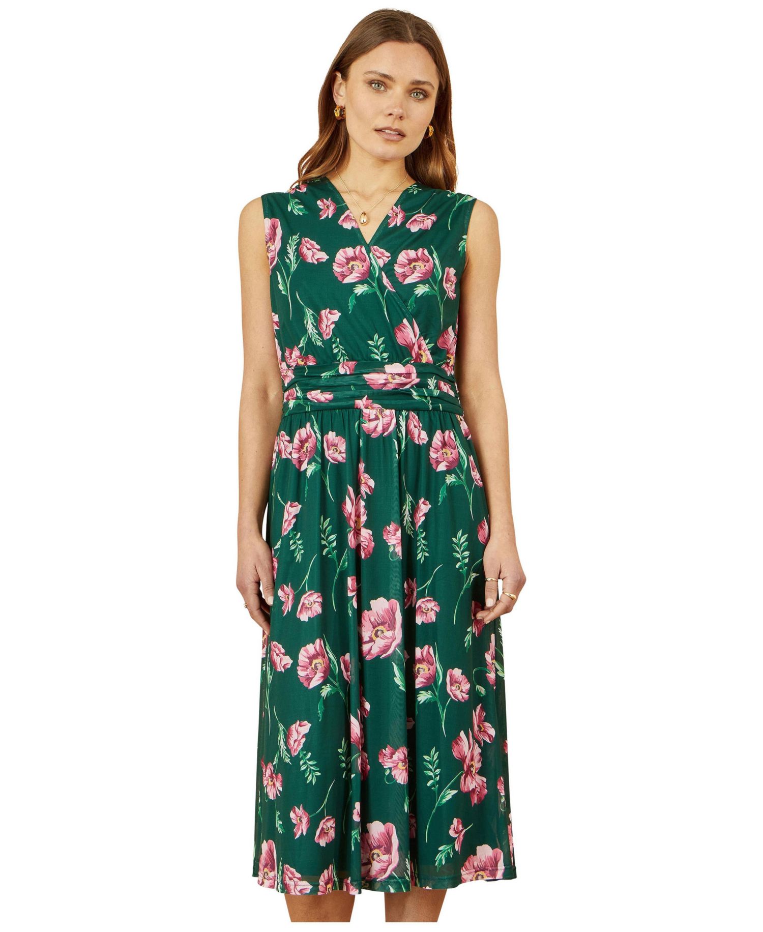 Women's Mesh Stretch Midi Dress