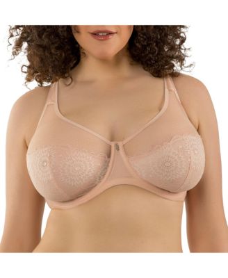 Women's Luxlacy Unlined Wired Bra, Cameo Rose, 40G
