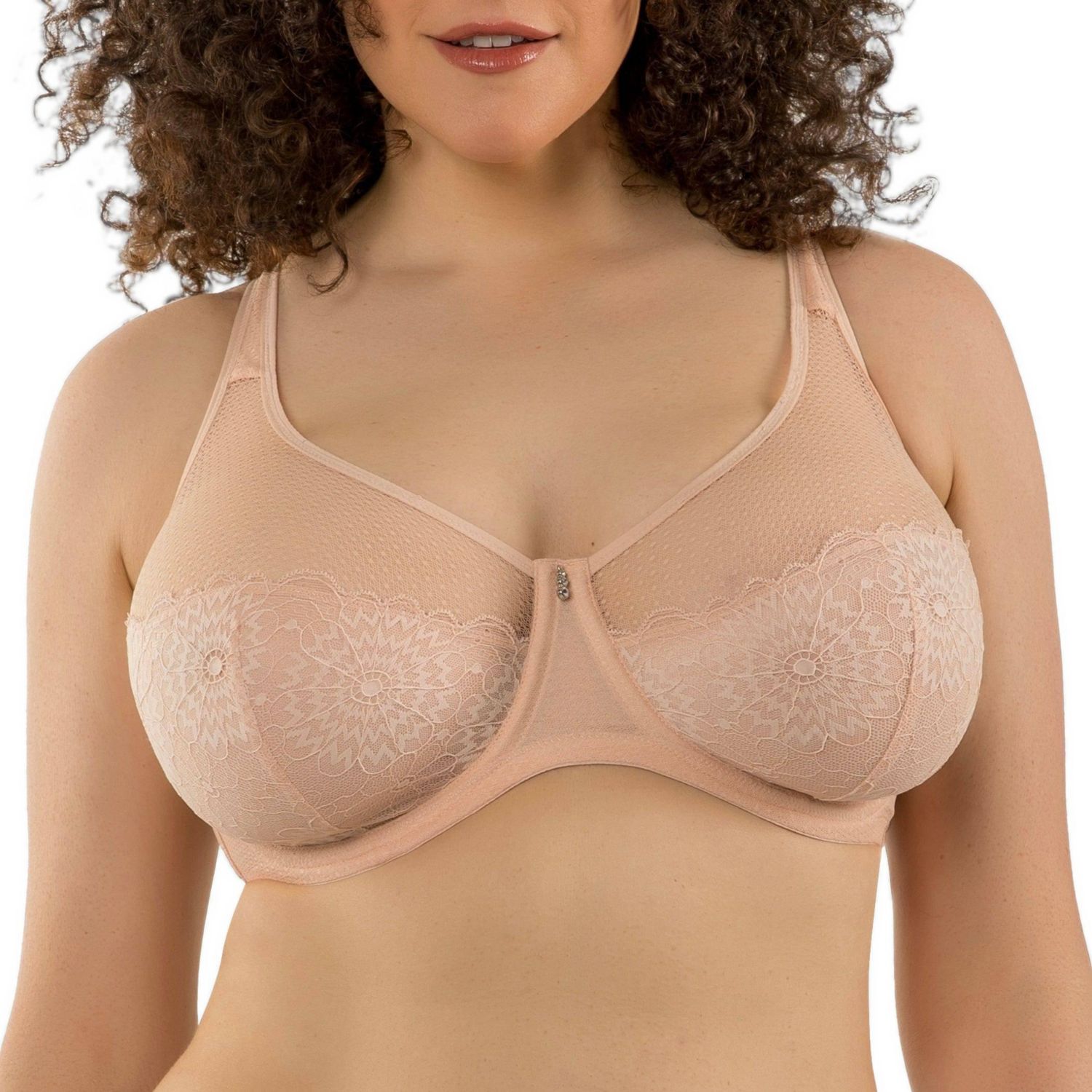 Women's Luxlacy Unlined Wired Bra, Cameo Rose, 40G
