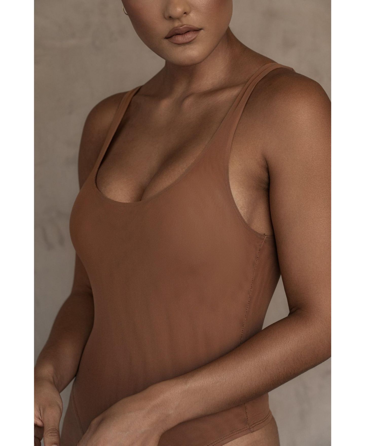 Боди Undergarment, сетка — JLUXLABEL, цвет: Коричневый — фото 8