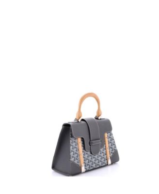 PM Saigon Top Handle Bag Coated Canvas with Leather