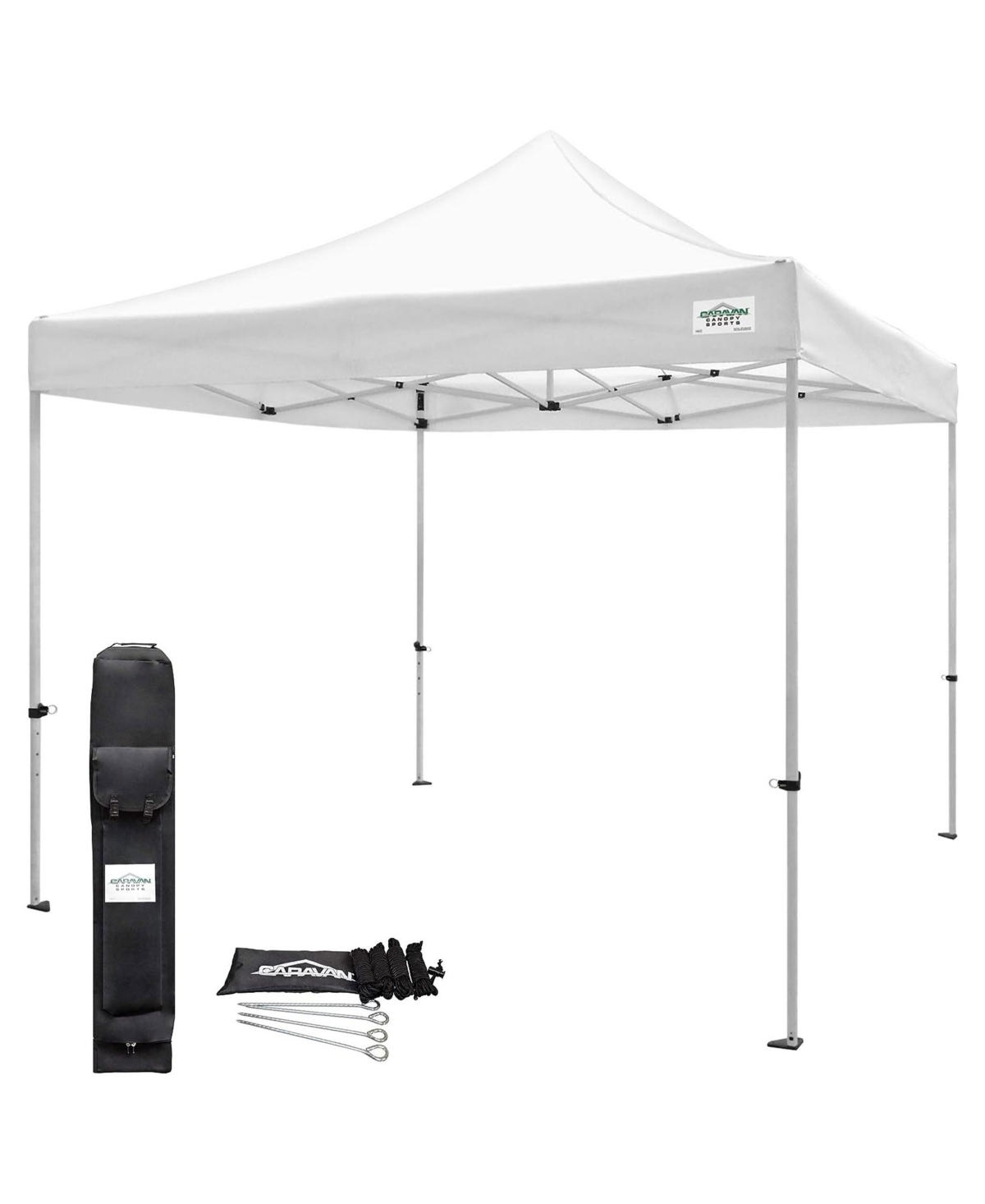 Caravan Canopy TitanShade 10 x 10 Steel Frame Portable Instant Canopy Kit, White