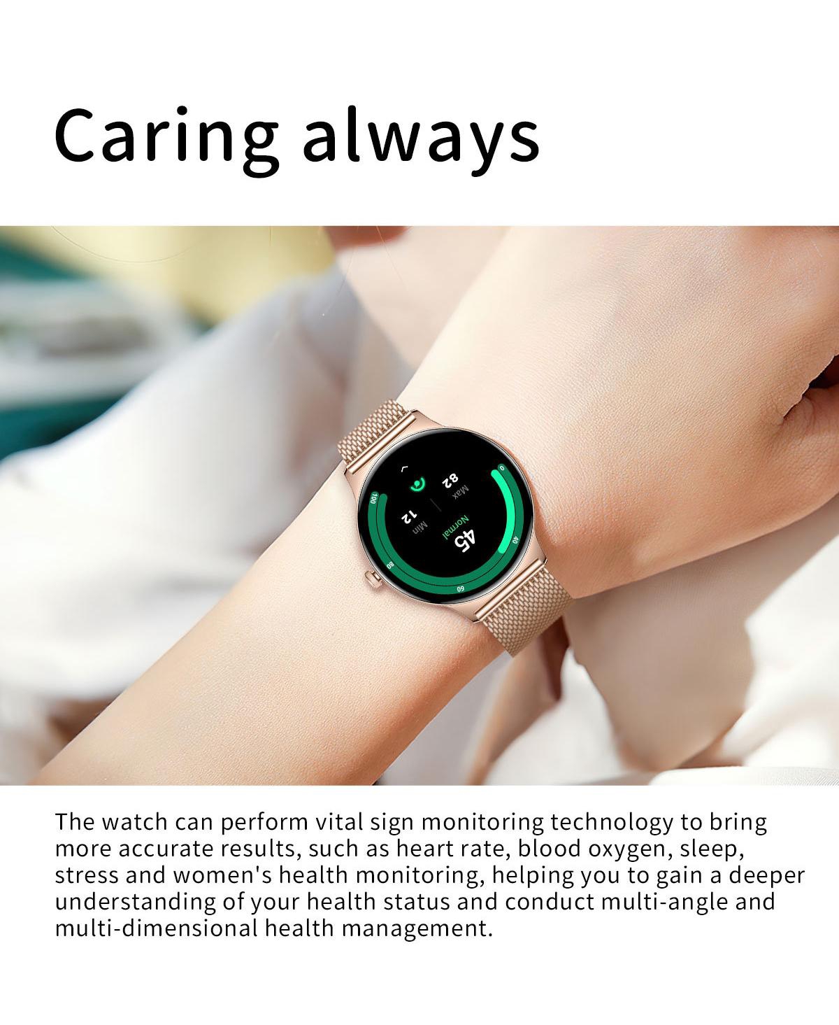Ruxing Smart 1.43" Amoled Watch for Women With Bluetooth Calling, Health Monitoring,Sport Modes, IP68