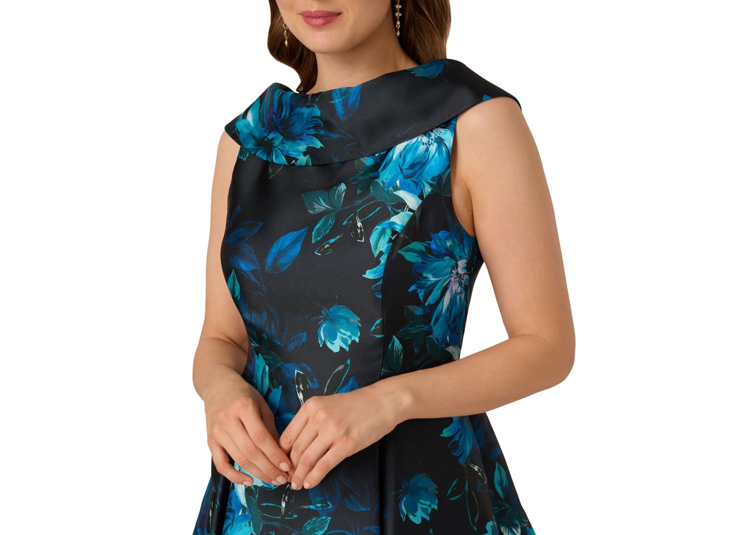Women's Boat Neck Midi Dress