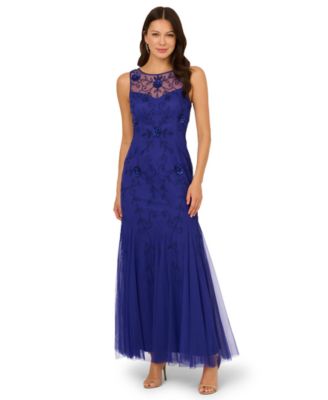 Adrianna Papell - Women's Beaded Sleeveless Gown
