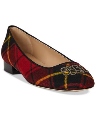 Women's Emellie Embroidered-Logo Ballet Flats