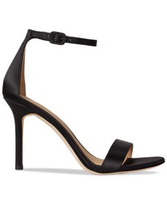 Women's Allie Pav&eacute;-Buckle Satin Sandals