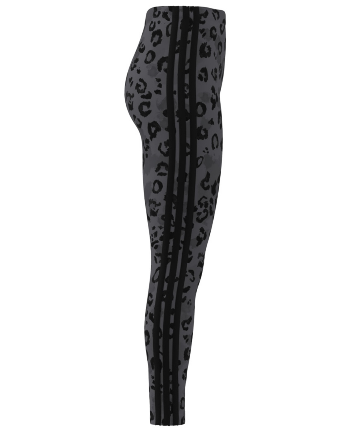 Adidas Originals Women's Leopard-print Cotton-blend High-rise Leggings In Gray