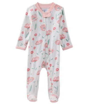 Baby Girls Scout 2-Way Zip Footed Sleep and Play Coveralls