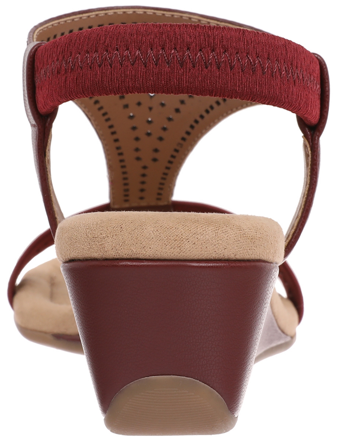 Style & Co Women's Step N Flex Vacanzaa Wedge Sandals, Created For Macy's In Red