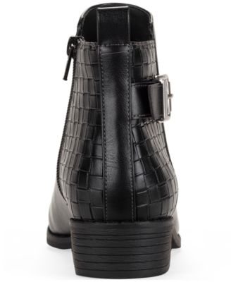 Women's Claraa Buckle Detail Block Heel Booties, Macy's Exclusive