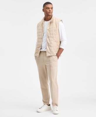 Men's Faux Suede Quilted Vest, Macy's Exclusive