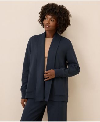 Women's Organic Cotton Airplane Short Drape Cardigan